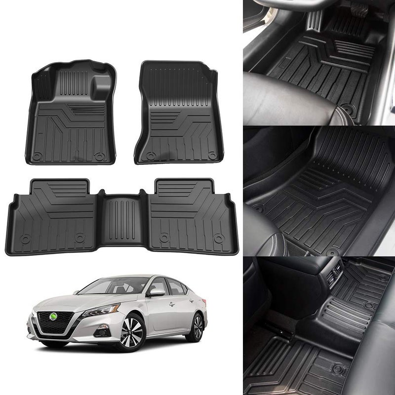 KUST Custom Fit Floor Mats for 2019-2025 2026 Nissan Altima Accessories All Weather Floor Mat Carpet Liners Front Rear 2 Row Seat Black Liner TPE - Image 1
